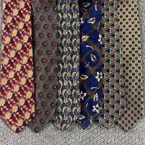 Ermenegildo Zegna Lot of 6 Ties Neckties Silk Made in Italy Tie Short Length